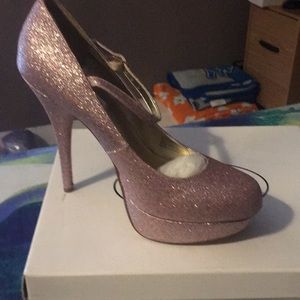 Pink Glitter Steve Madden Platform Mary Janes